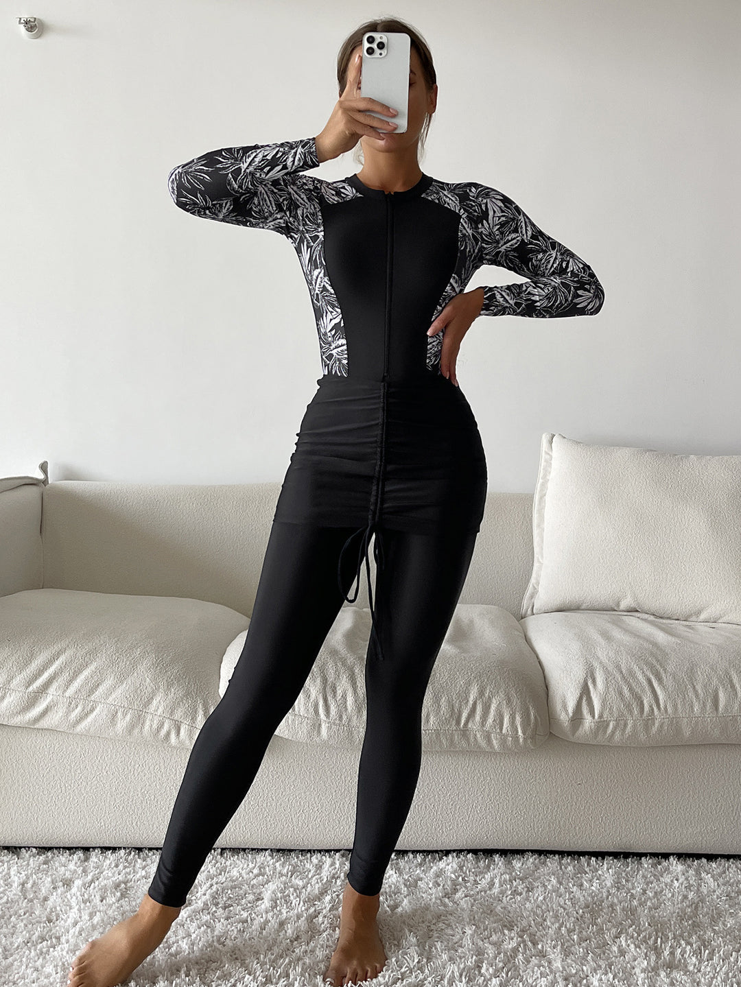 Damen Sportlicher Rashguard mit figurschmeichelndem Design R&B