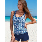 Damen Hochwertiger Sport-Badeanzug mit floralem Muster