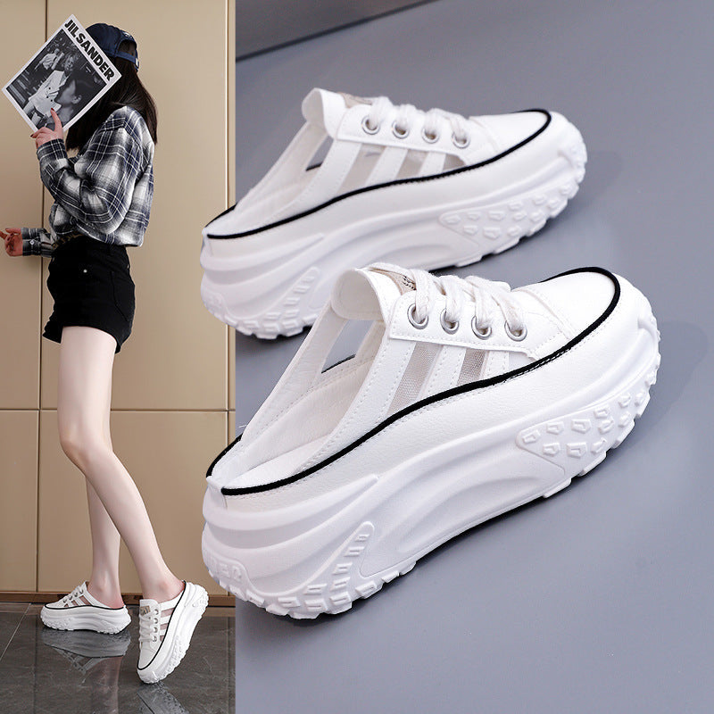 Damen bequeme Slip-On Sneakers mit atmungsaktiver Mesh-Oberfläche und rutschfester Sohle R&B