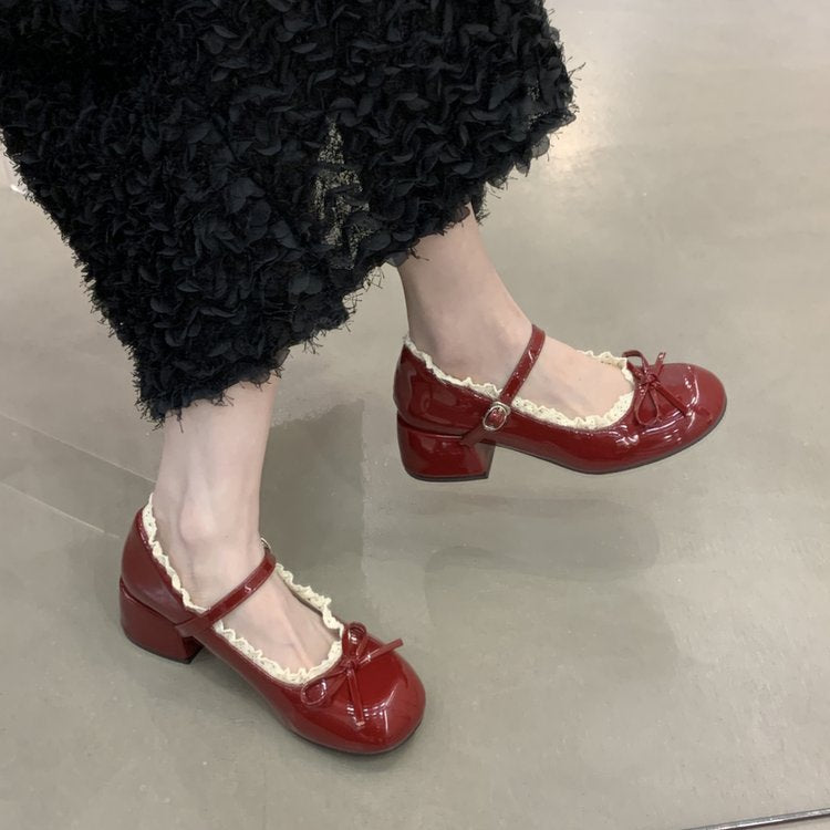 Damen Ballerinas mit dekorativer Schleifenverzierung und elegantem Fersenriemen R&B
