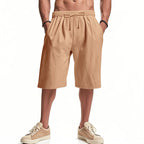 Herren nan lässige Bermudashorts aus Baumwollmix mit elastischem Bund Kordelzug und Seitentaschen R&B