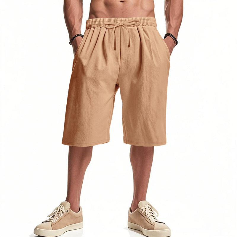 Herren nan lässige Bermudashorts aus Baumwollmix mit elastischem Bund Kordelzug und Seitentaschen R&B