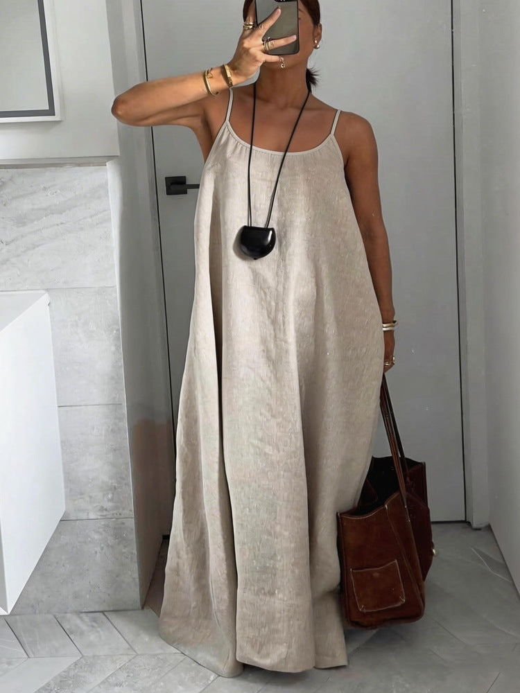 Damen Leichtes Sommerkleid mit tiefem Ausschnitt R&B