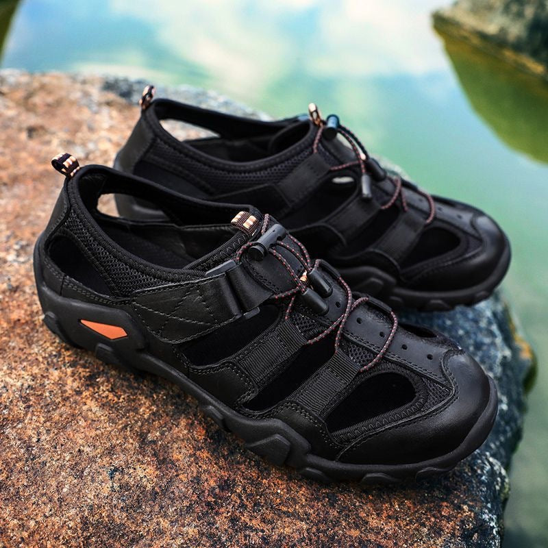 Herren Sportliche Sandalen mit atmungsaktiver Oberflächenstruktur und rutschfester Sohle R&B