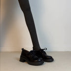 Damen Klassische Schnürschuhe mit robustem Plateau und eleganter Lederoberfläche R&B
