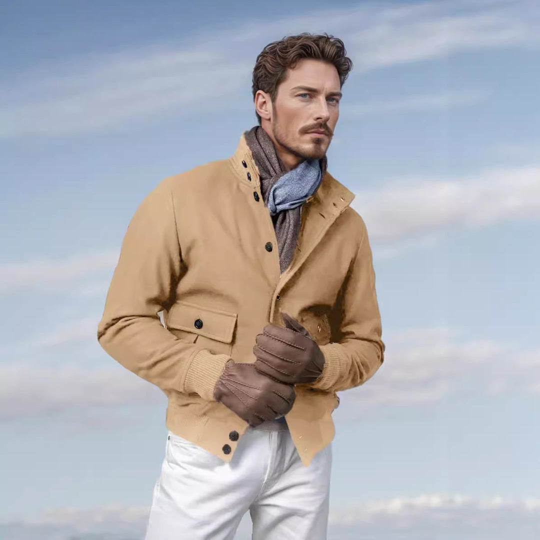 Herren modische Wolljacke mit warmem Innenfutter R&B