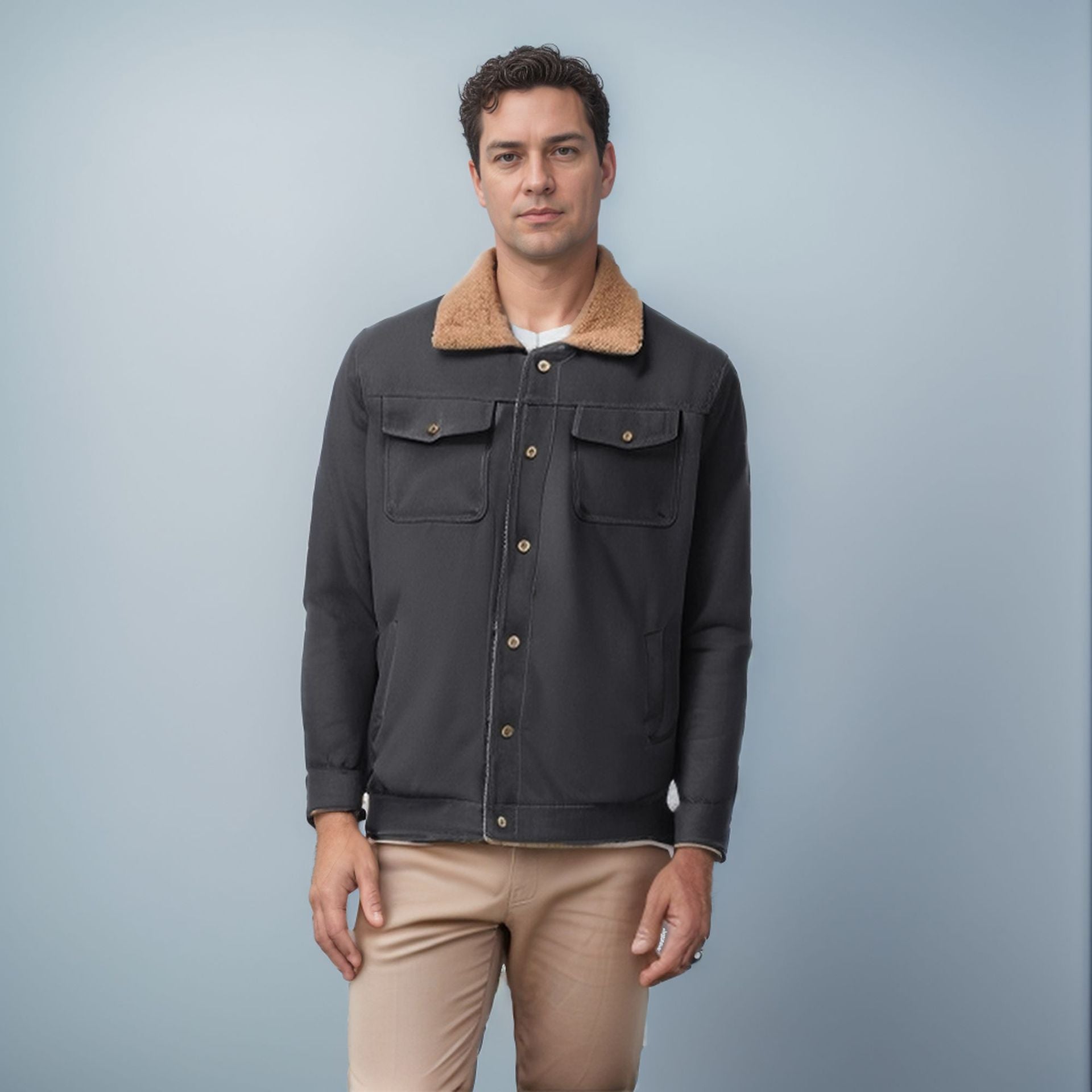 Herren Jacke mit Wendefunktion und Fleecefutter R&B
