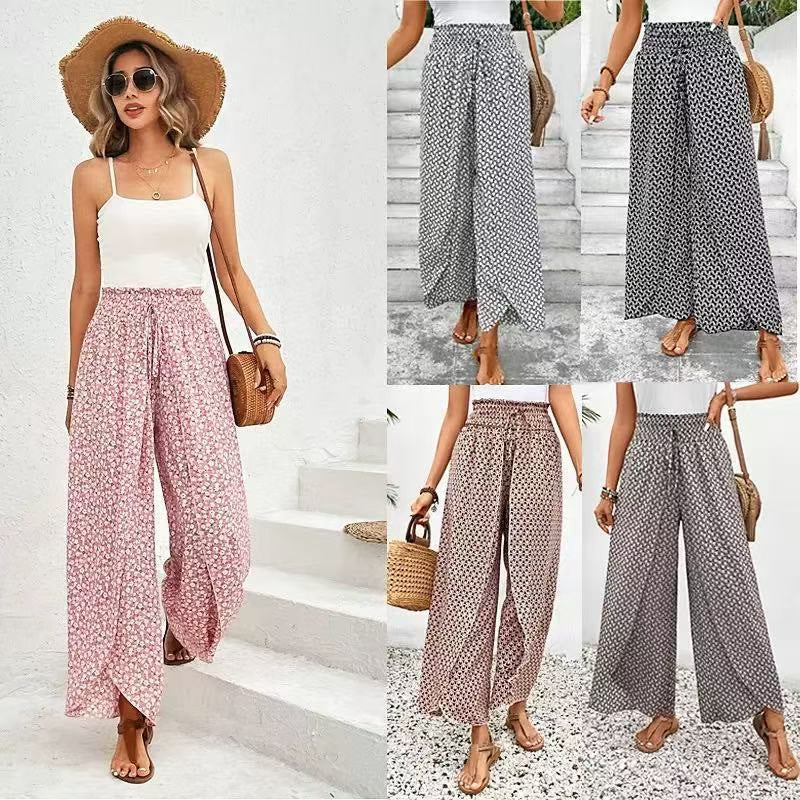 Damen Maxirock mit floralem Design und seitlichem Schlitz R&B