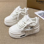 Damen Plateau-Sneaker mit modischem Sternen-Design und dämpfender Sohle R&B