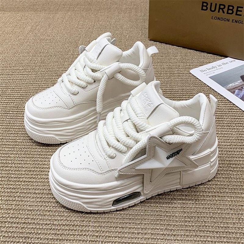 Damen Plateau-Sneaker mit modischem Sternen-Design und dämpfender Sohle R&B