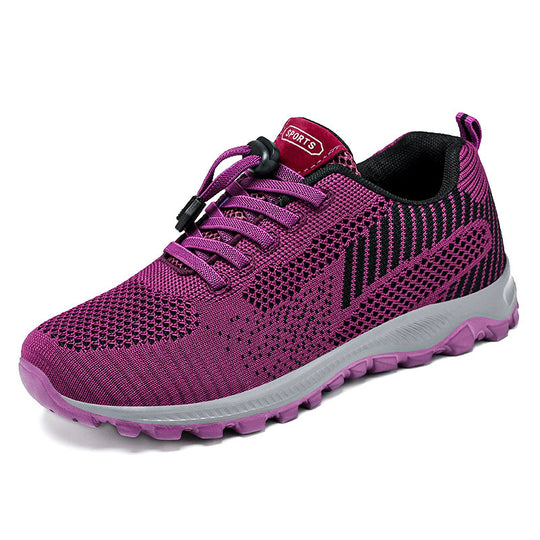 Damen Sportliche Laufschuhe mit atmungsaktivem Strickdesign und flexibler Sohle R&B