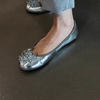Damen Ballerina mit luxuriösem Blütenakzent