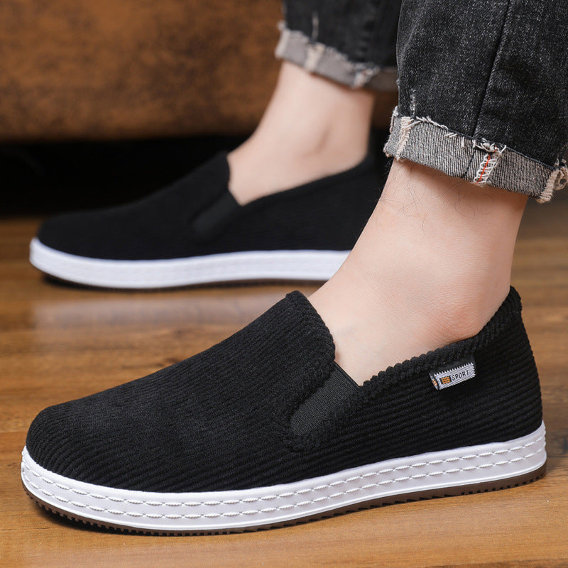 Damen Bequeme Samt-Slipper mit elastischem Einstieg und rutschfester Sohle R&B