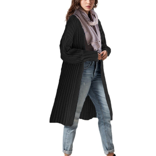 Damen Grobstrickjacke mit offenen Ärmeln und lässiger Passform R&B