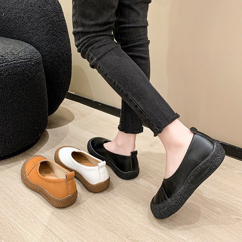Damen komfortable Slip-On Halbschuhe mit rutschfester Sohle