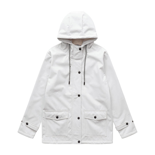 Damen wasserabweisende Outdoorjacke mit verstellbarem Kapuzenkragen R&B