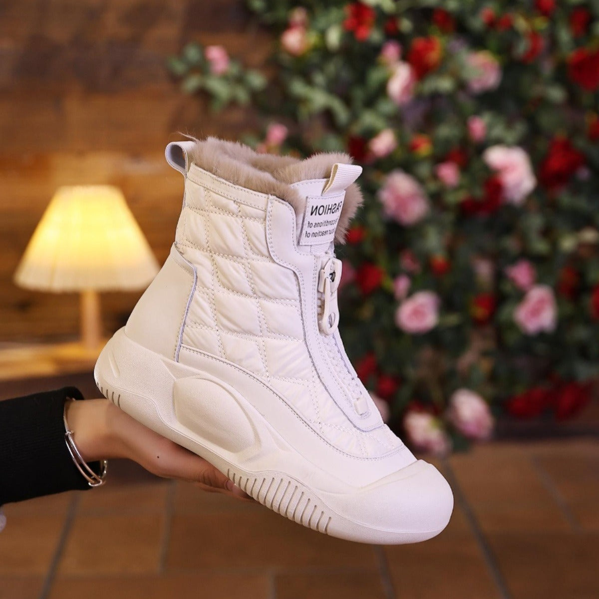 Damen Winterboots mit weichem Futter und rutschfester Sohle R&B