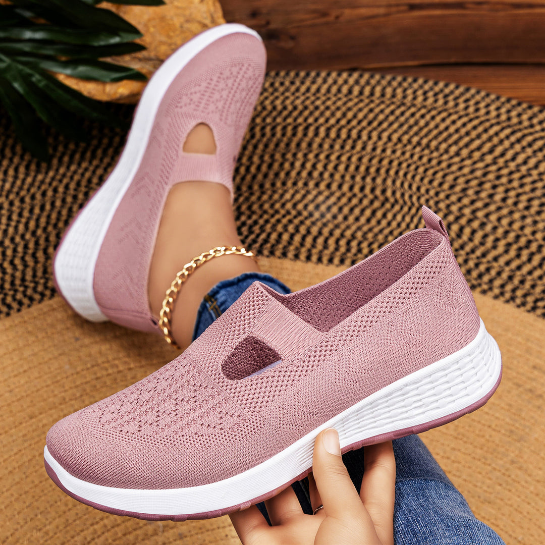 Damen Komfortable Slip-On Sportschuhe mit atmungsaktivem Obermaterial R&B