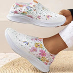 Damen farbenfrohe Design-Sneaker mit elastischem Einschlupf