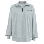 Damen Oversized Sweatshirt mit Stehkragen und gesticktem Logo R&B