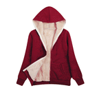 Damen kuschelige Fleecejacke mit Kapuze und Taschen R&B