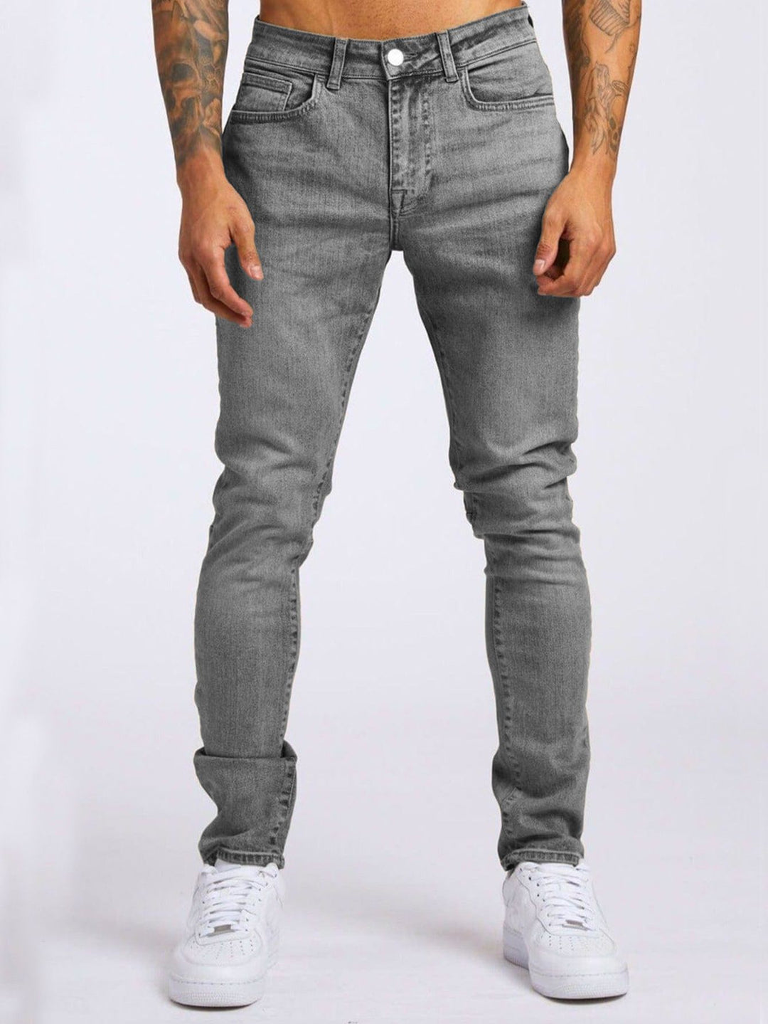 Herren Slim-Fit Jeans mit elastischem Komfortbund und modernen Details R&B