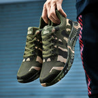 Damen Sportliche Sneaker im Camouflage-Design mit atmungsaktivem Mesh-Heel