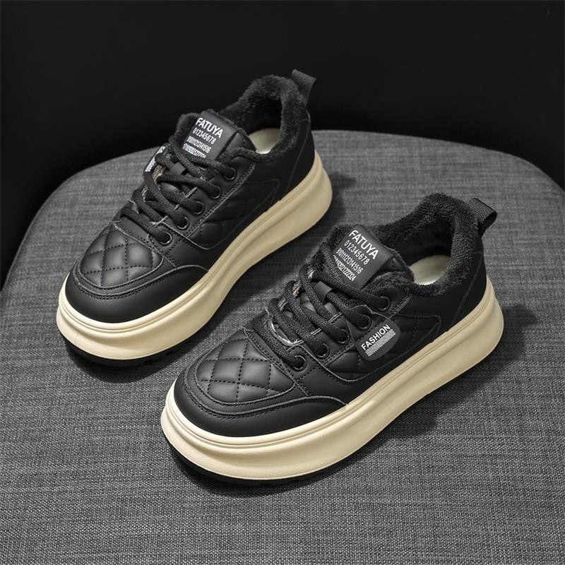 Damen Modische Sneakers mit wärmendem Fleecefutter und rutschfester Sohle R&B