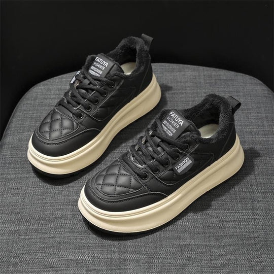 Damen Modische Sneakers mit wärmendem Fleecefutter und rutschfester Sohle R&B