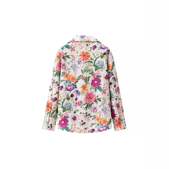 Damen Bluse mit floralem Muster und modernem Schnitt R&B