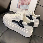 Damen Elegante und modische Sneakers mit hoher Plateausohle