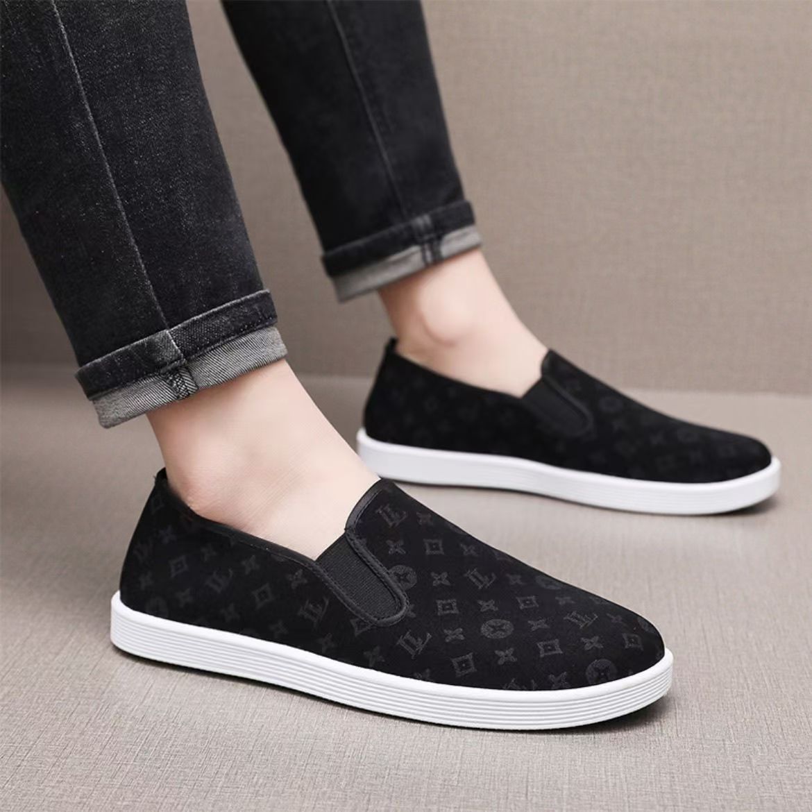 Damen Slip-On Freizeit-Schuhe mit elastischen Einsätzen R&B