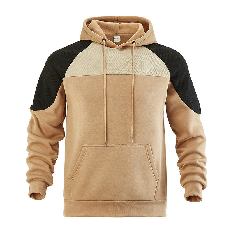 Herren Kapuzenpullover mit Sportlichem Design und Kontrastdetails R&B