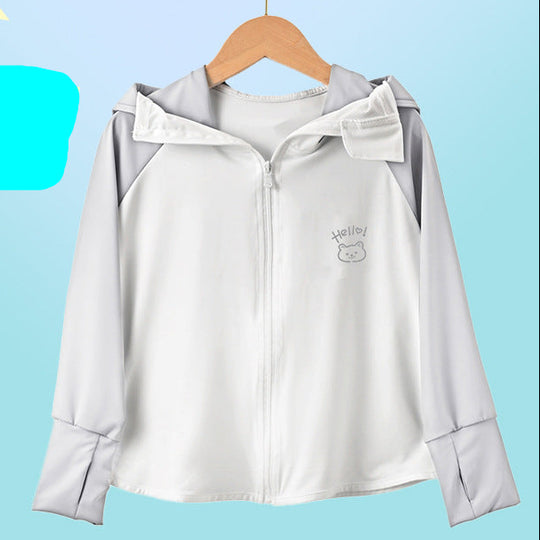 Mädchen funktionale UV-Schutzjacke mit Kapuze R&B