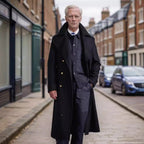 Herren eleganter und stilvoller Dufflecoat mit modernen Akzenten R&B