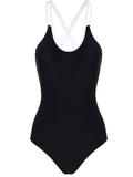 Damen Einteiliger Badeanzug mit trendigem Kreuzträger-Design R&B