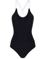 Damen Einteiliger Badeanzug mit trendigem Kreuzträger-Design R&B