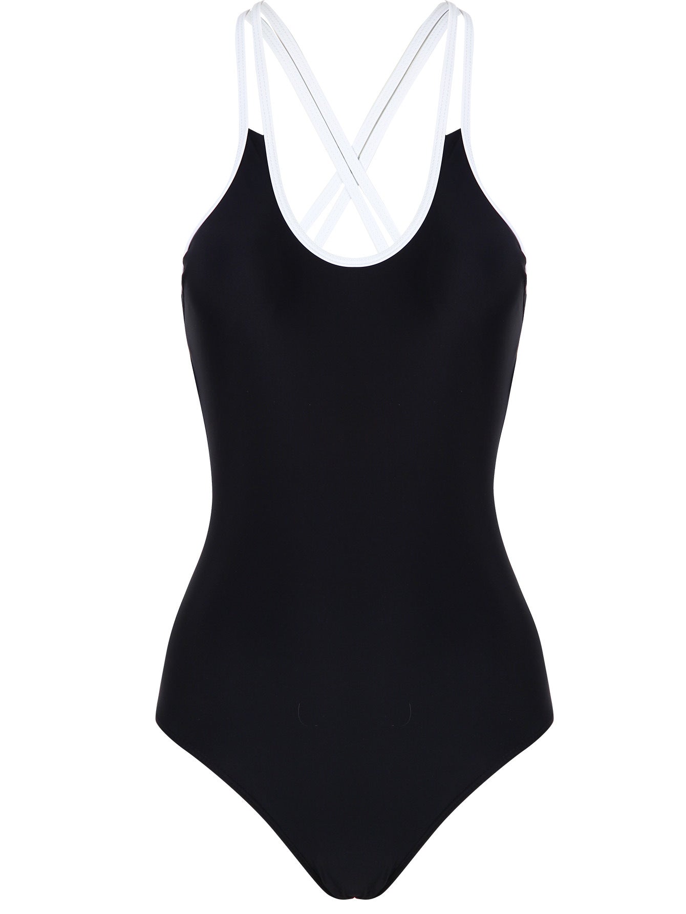Damen Einteiliger Badeanzug mit trendigem Kreuzträger-Design R&B