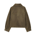 Damen kurz geschnittene Wildlederjacke R&B