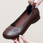 Damen Elegante Ballerinas mit zierlichem Schmuckdetail und hochwertiger Lederverarbeitung