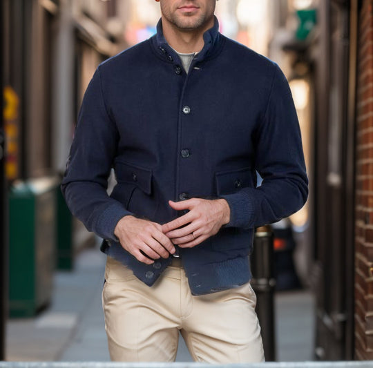 Herren modische Utility-Jacke mit praktischen Taschen R&B 1760428331