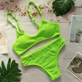 Damen Triangel-Bikini mit elastischem Wellenmuster und komfortablem Schnitt R&B