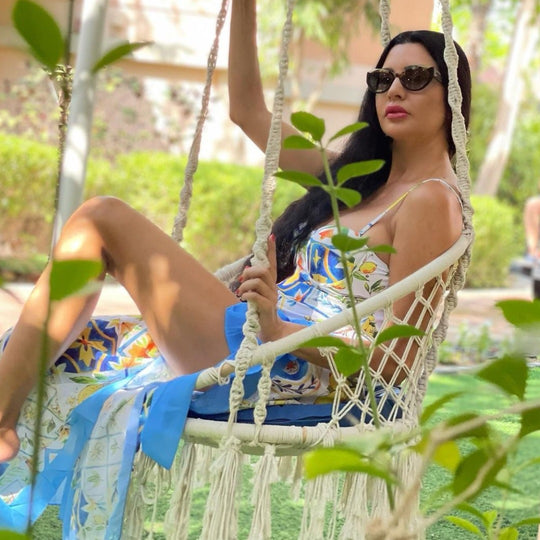 Damen Einseitiger Rüschenschwimmanzug mit floralem Muster R&B