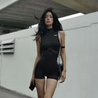 Damen Sportlicher Badesuit mit modernem Mesh-Design R&B