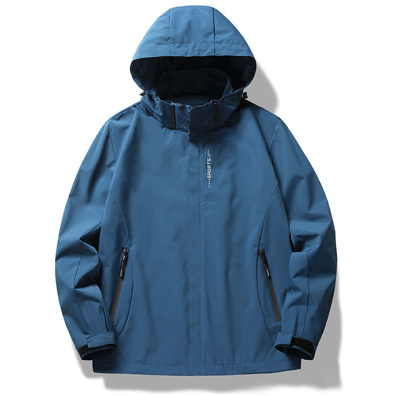 Damen wetterfeste Funktionsjacke mit verstellbarer Kapuze und atmungsaktiven Materialien R&B