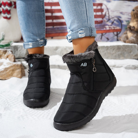 Damen Winterstiefel mit praktischem Reißverschluss und kuscheligem Innenfutter R&B