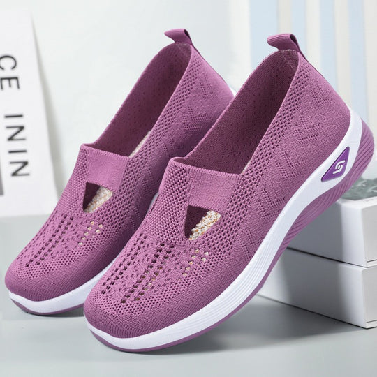 Damen Atmungsaktive Slip-On Sneakers mit elastischem Einschlupf R&B