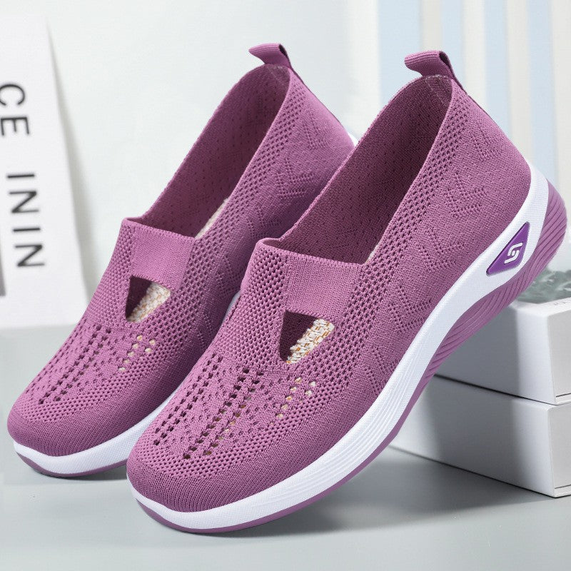 Damen Atmungsaktive Slip-On Sneakers mit elastischem Design