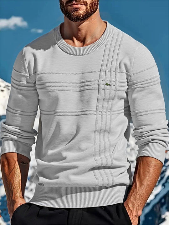 Herren stylischer Strickpullover mit einzigartigen Texturdetails R&B