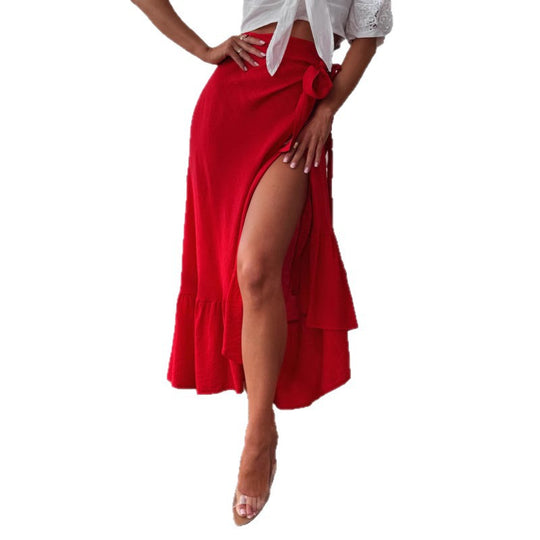 Damen Wickelrock mit Volant von R&B